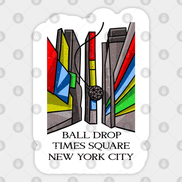 Ball Drop New York Sticker by mailboxdisco